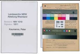 Entnazifizierung Peter Kaumanns , geb. 04.04.1891 ()