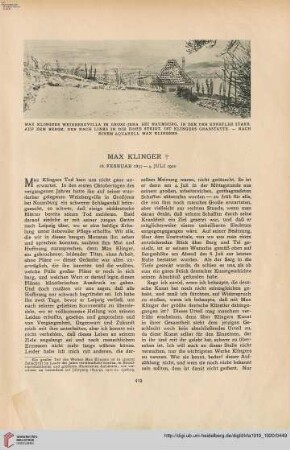 35: Max Klinger : 18. Februar 1857 - 4. Juli 1920
