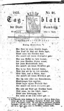 Tag-Blatt der Stadt Bamberg. 1835, 4 - 6