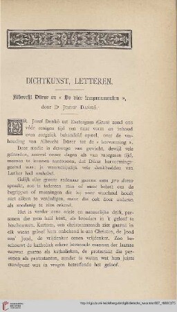 Dichtkunst, Letteren