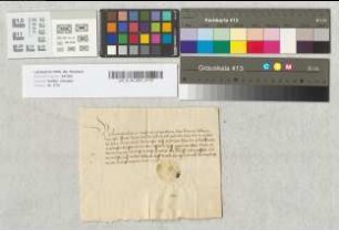 Quittung des Grafen Friedrich von Moers über 100 Gulden, ausgezahlt durch Rentmeister Johann van dem Grave (zum Bau).