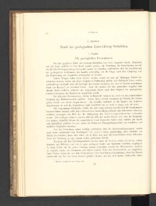 1. Kapitel. Die geologischen Formationen.