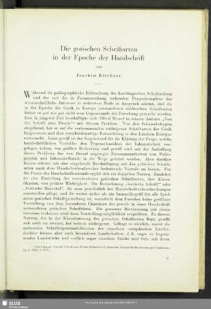 Die gotischen Schriftarten in der Epoche der Handschrift