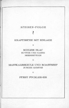 Speisen-Folge