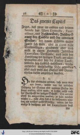 Das zweyte Capitel.