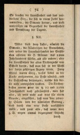 74-95, §. XII. Wieder diese drey Laster,...