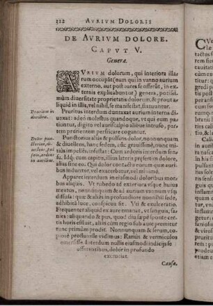 Caput V. De Aurium Dolore
