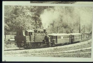 97 501 mit VT98 Garnitur als Pto 3334 auf Talfahrt von Lichtenstein zurück