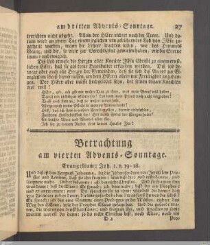 Betrachtung am vierten Advents-Sonntage.
