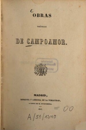Obras poéticas de Campoamor