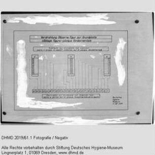 Technischer Plan - "Verdrahtung Gläserner Figur zur Grundplatte cablage figure plaque fondamentale"