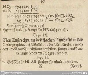 X. Von Außrechnung des flachen Innhalts in der Orthographia,...