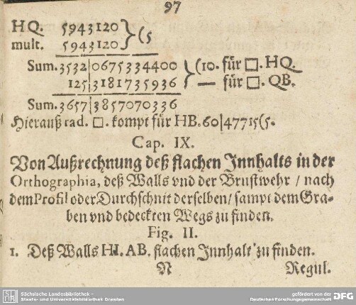 X. Von Außrechnung des flachen Innhalts in der Orthographia,...