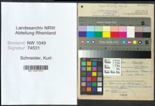 Entnazifizierung Kurt Schneider , geb. 15.06.1921 (Polizist)