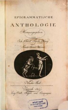 Epigrammatische Anthologie, Vierter Theil