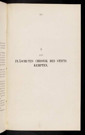 375-390, X Aus Fläschutzs Chronik des Stifts Kempten.