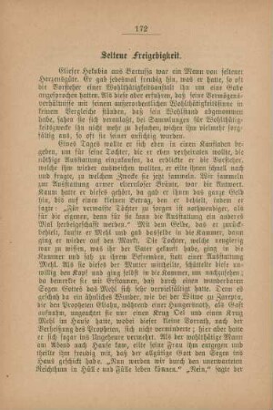 Seltene Freigebigkeit