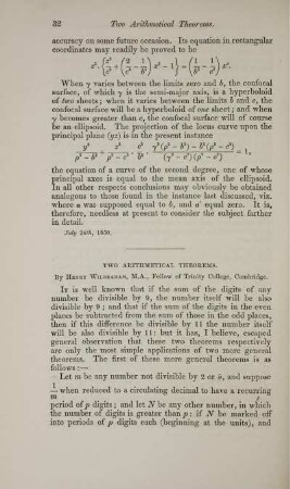 Two arithmetical theorems.
