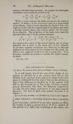 Two arithmetical theorems.