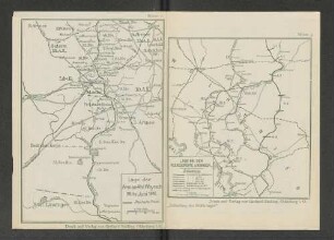 Karte: Lage der Armee-Abt. Woyrsch Mitte Juni 1916. und Karte: Lage bei der Heeresgruppe Linsingen.