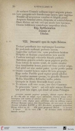 VIII. Dracontii opus de raptu Helenae