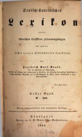 Deutsch-lateinisches Lexikon. 1, A - Jod