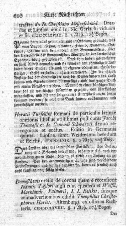 Oratio de corona.