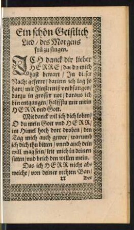 Ein schön Geistlichs Lied ...