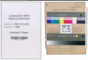 Entnazifizierung Walter Karstaedt , geb. 04.05.1904 (Technischer Angestellter)