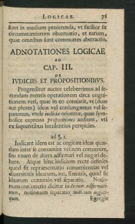 Cap. III. De Iudiciis Et Propositionibus
