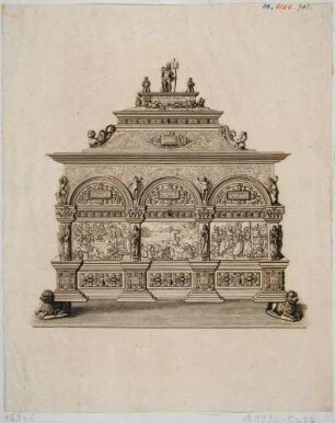 Seitenansicht des Reliquienschrein August des Starken (?) von 1699