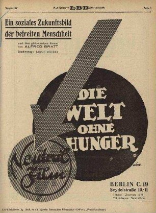 Die Welt ohne Hunger