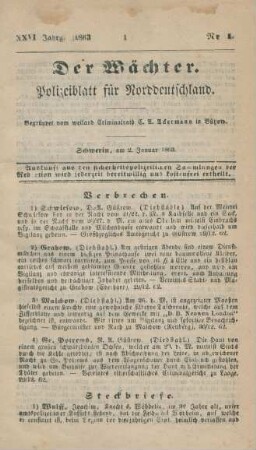 2. Januar-31. December = Nr. 1-104