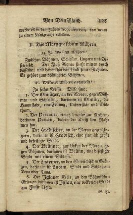 II. Das Marggrafthum Mähren.