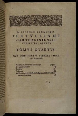 Tomus Quartus Quo Continentur Poemata Sacra, cum Argumentis.