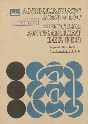 Nr. 1485: Orientalia