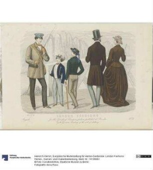 Europäische Modenzeitung für Herren-Garderobe: London Fashions: Herren-, Damen- und Knabenbekleidung