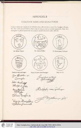 Appendix B: Examples of coats of arms and signatures