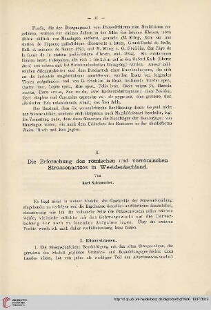 3: Die Erforschung des römischen und vorrömischen Strassennetzes in Westdeutschland