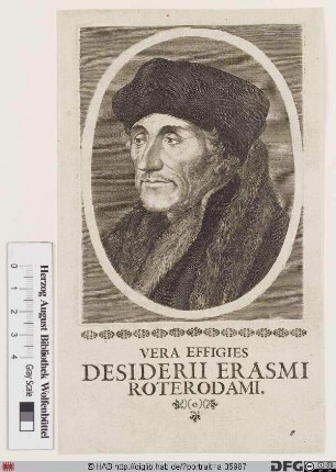 Bildnis Desiderius Erasmus, gen. Erasmus von Rotterdam