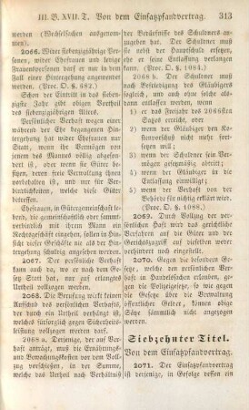 Siebzehnter Titel. Von dem Einsatzpfandvertrag