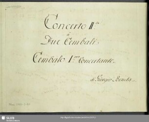 Cembalo I. Concertante.