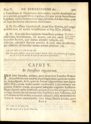 Caput V. De successione cognatorum
