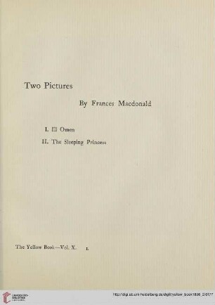 Plate: Two pictures by Frances Macdonald
