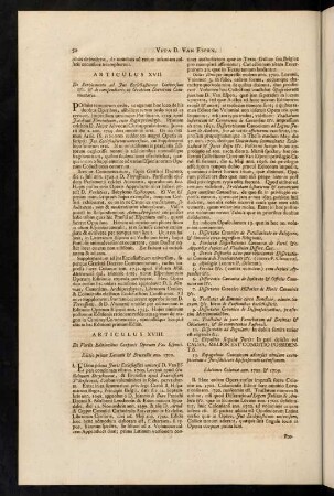 52-63, Articulus XVIII. - Articulus XIX.