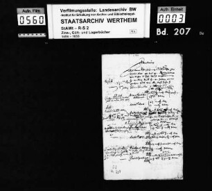Abrechnung mit denen Uissigheimer Gültleuten pro annis 1647, 1648 und 1649