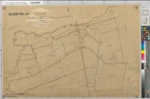 Brockhausen (Lippetal), Thöningsen (Soest), Grundstücksumlegung in der Feldmark Brockhausen-Thöningsen, Urkarte 2 Brockhausen Flur 1