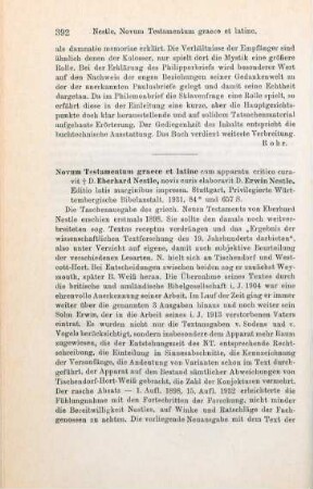 392-393 [Rezension] Novum Testamentum Graece