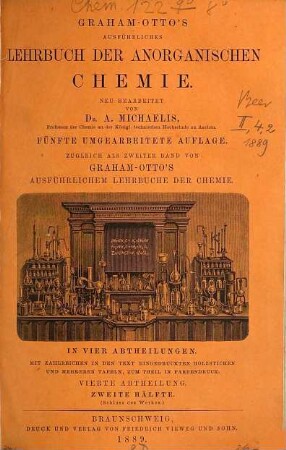 Ausführliches Lehrbuch der anorganischen Chemie. 4,2