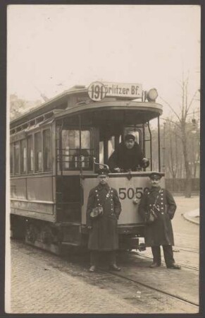 Ansichtskarte Straßenbahn in Richtung Görlitzer Bahnhof